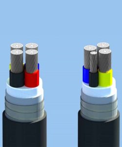 Cáp nhôm ngầm Cadivi AVV/DSTA − 0,6/1 kV