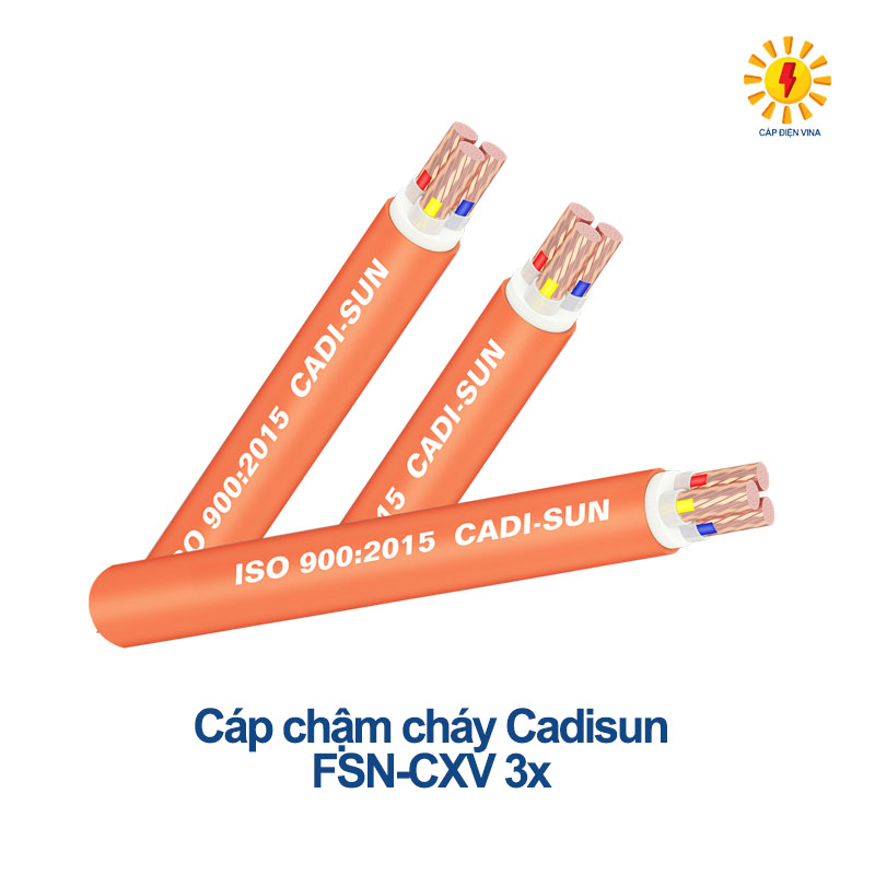 Cáp chậm cháy Cadisun FSN-CXV 3x Cáp chậm cháy Cadisun FSN-CXV 3x